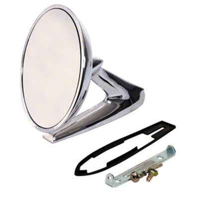 GMK433141067 1965 -1969 FIREBIRD, PONTIAC - DRIVER SIDE STANDARD 2ND DESIGN OUTSIDE REARVIEW MIRROR WITH INCLUDED HARDWARE