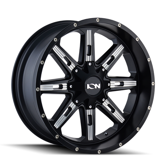 184 Series SATIN BLACK/MILLED SPOKES