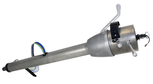 Steering Column: Straight Columnshift w/ GM Wiring 2 in dia 30 inch length Stainless Mill Finish